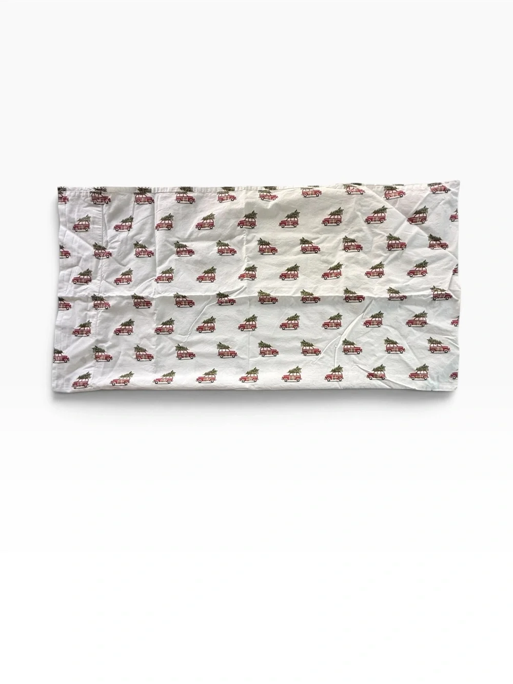 Pottery Barn Christmas Tree Woody Car King Pillowcase - 1 CASE